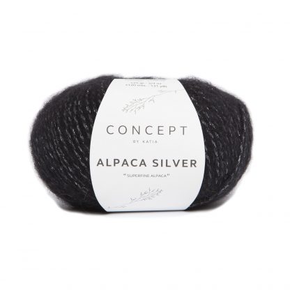 LOT 2 PELOTES ALPACA SILVER COULEUR 263 (NOIR ARGENT)