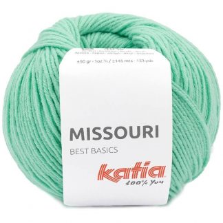 1 PELOTE MISSOURI COULEUR 62 (VERT MENTHE)