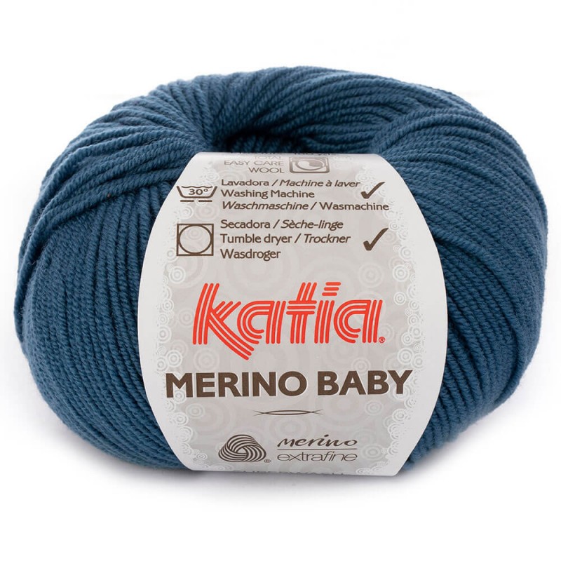 Pelote laine - Bleu - Baby Merino