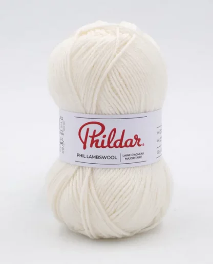 1 PELOTE PHIL LAMBSWOOL COULEUR BLANC