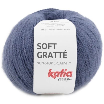 LOT 5 PELOTES SOFT GRATTE COULEUR 65 (JEANS)