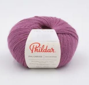 1 PELOTE PHIL CARESSE COULEUR LIE DE VIN